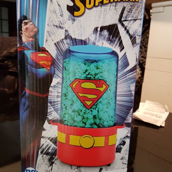 NIB DC Comics TM Superman Man of Steel Mini Stir Popcorn Maker Popper - Picture 5 of 7